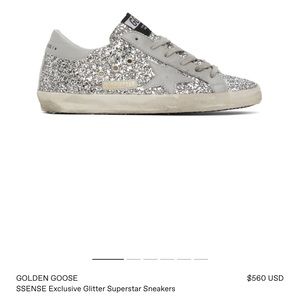 Rare Golden Goose glitter Superstar - exclusive for SSENSE, size 35